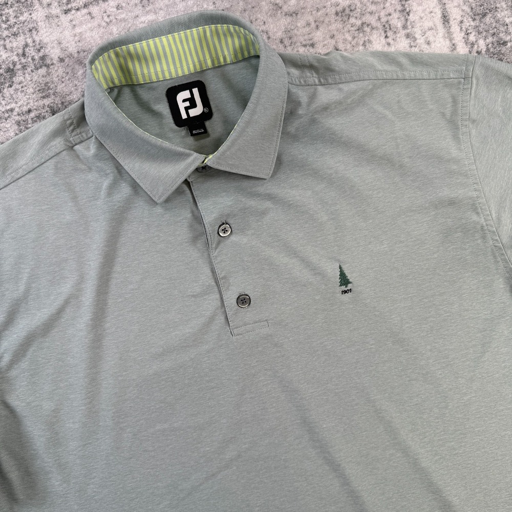 FootJoy Polo Shirt Mens XL Murky Gray Golf Performance Stretch Travel FJ
